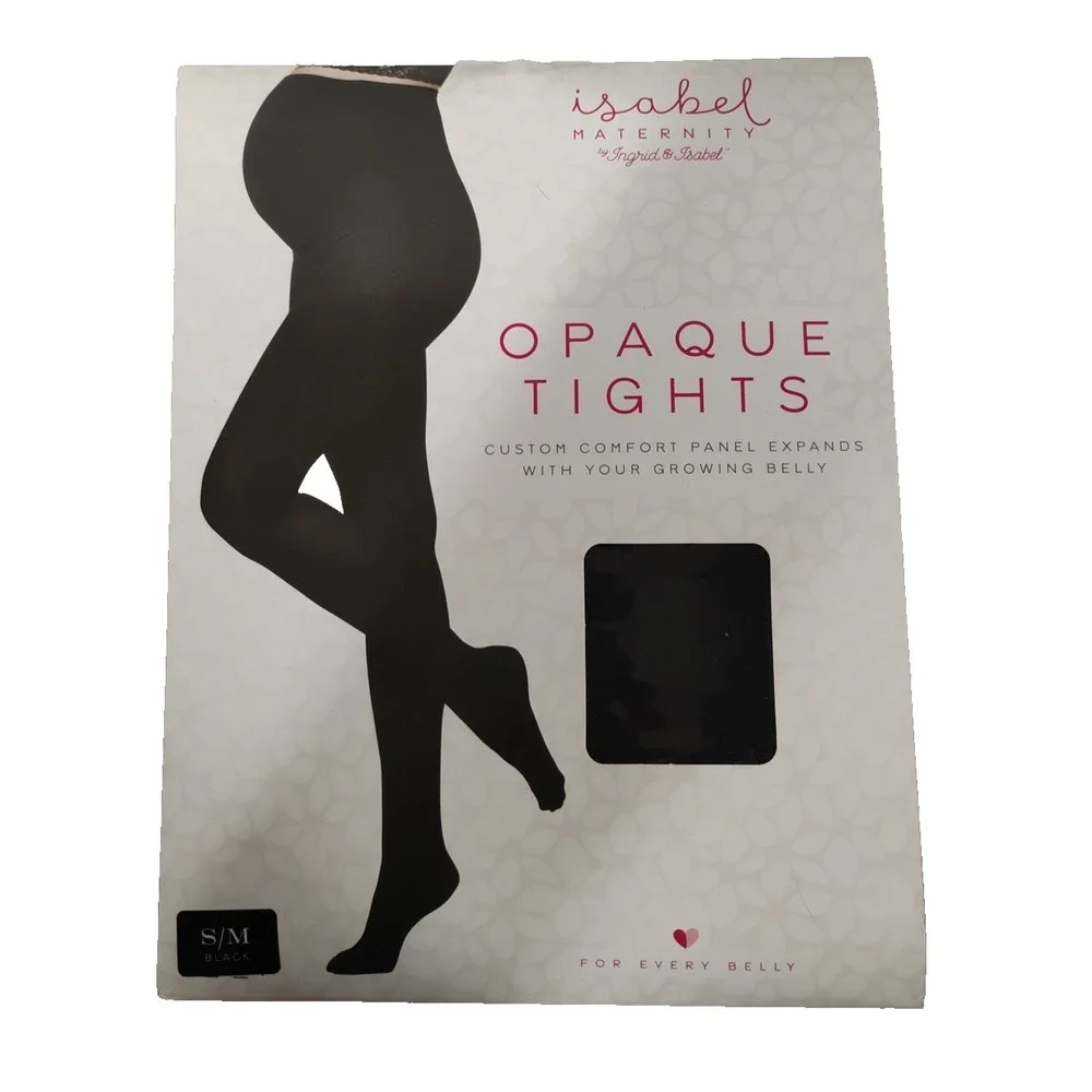 Isabel Opaque Maternity Tights by Ingrid & Isabel, Pregnancy Tights, Black S/M
